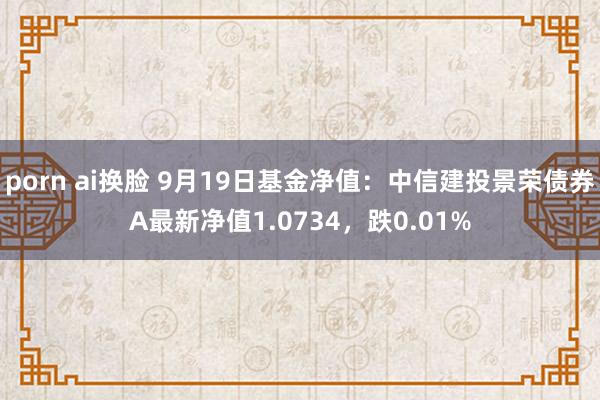 porn ai换脸 9月19日基金净值：中信建投景荣债券A最新净值1.0734，跌0.01%