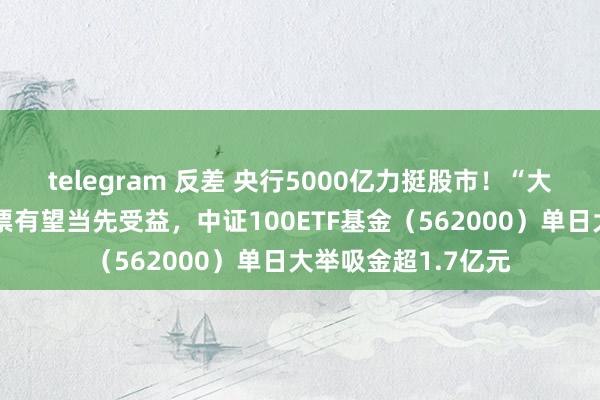 telegram 反差 央行5000亿力挺股市！“大而好意思”中枢钞票有望当先受益，中证100ETF基金（562000）单日大举吸金超1.7亿元