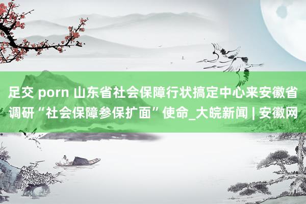 足交 porn 山东省社会保障行状搞定中心来安徽省调研“社会保障参保扩面”使命_大皖新闻 | 安徽网