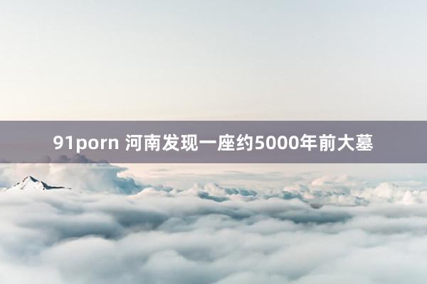 91porn 河南发现一座约5000年前大墓