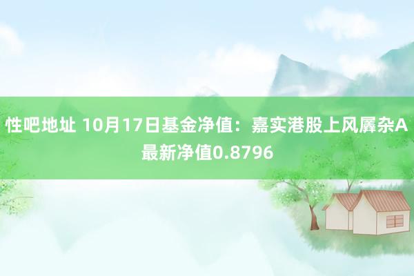 性吧地址 10月17日基金净值：嘉实港股上风羼杂A最新净值0.8796