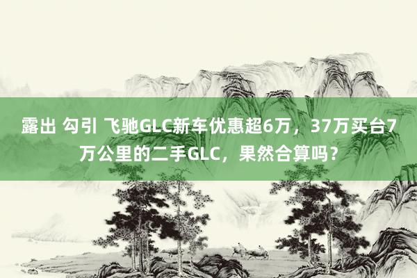 露出 勾引 飞驰GLC新车优惠超6万，37万买台7万公里的二手GLC，果然合算吗？