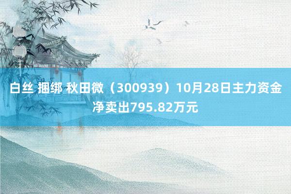 白丝 捆绑 秋田微（300939）10月28日主力资金净卖出795.82万元