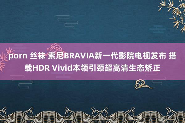 porn 丝袜 索尼BRAVIA新一代影院电视发布 搭载HDR Vivid本领引颈超高清生态矫正